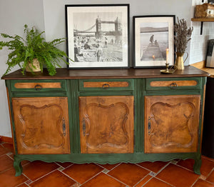 Noisette - Antique Sideboard - Solid Walnut Buffet for Farmhouse Decor