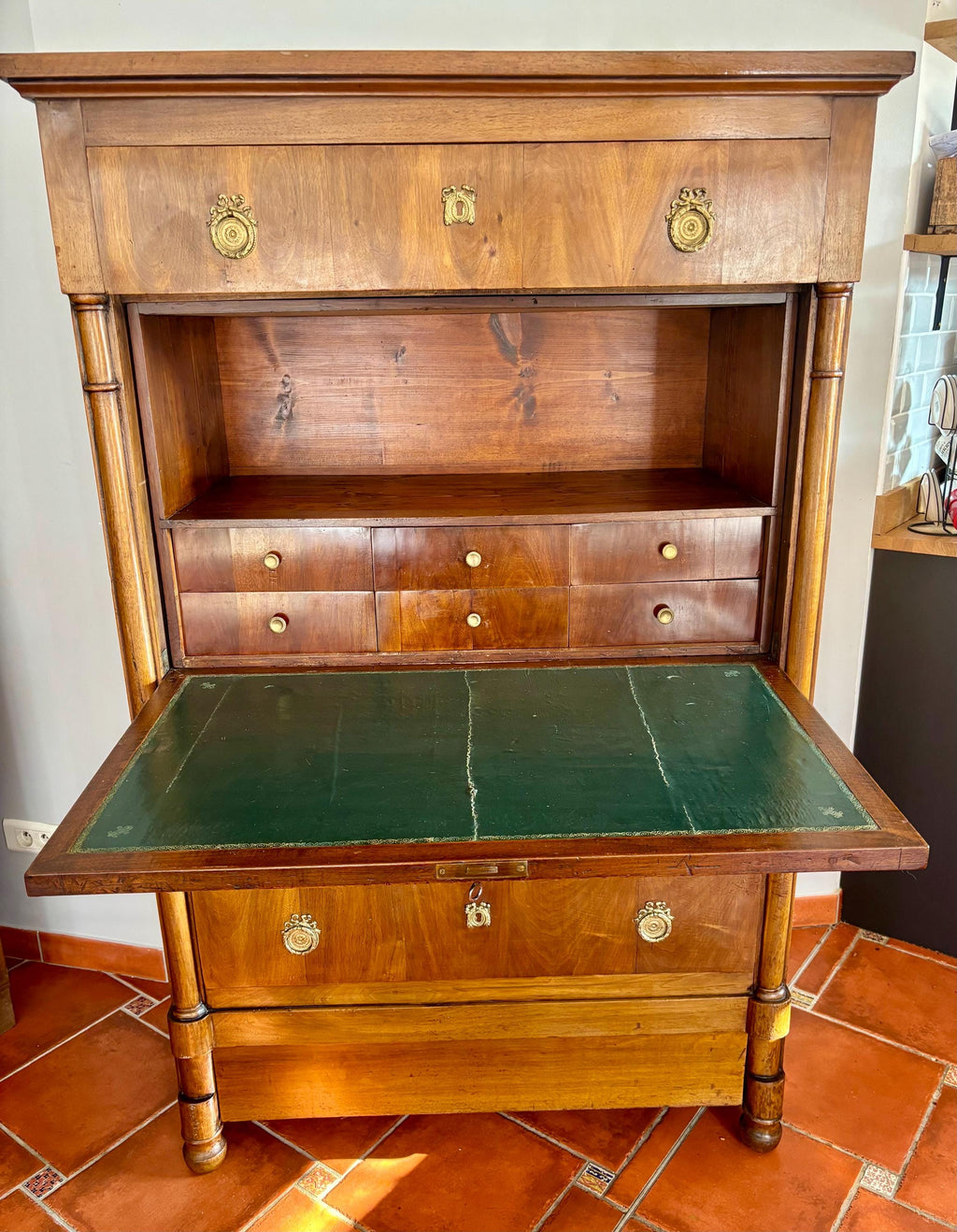 Napoléon - Antique French Empire Secretary Desk - Walnut - 19th Century