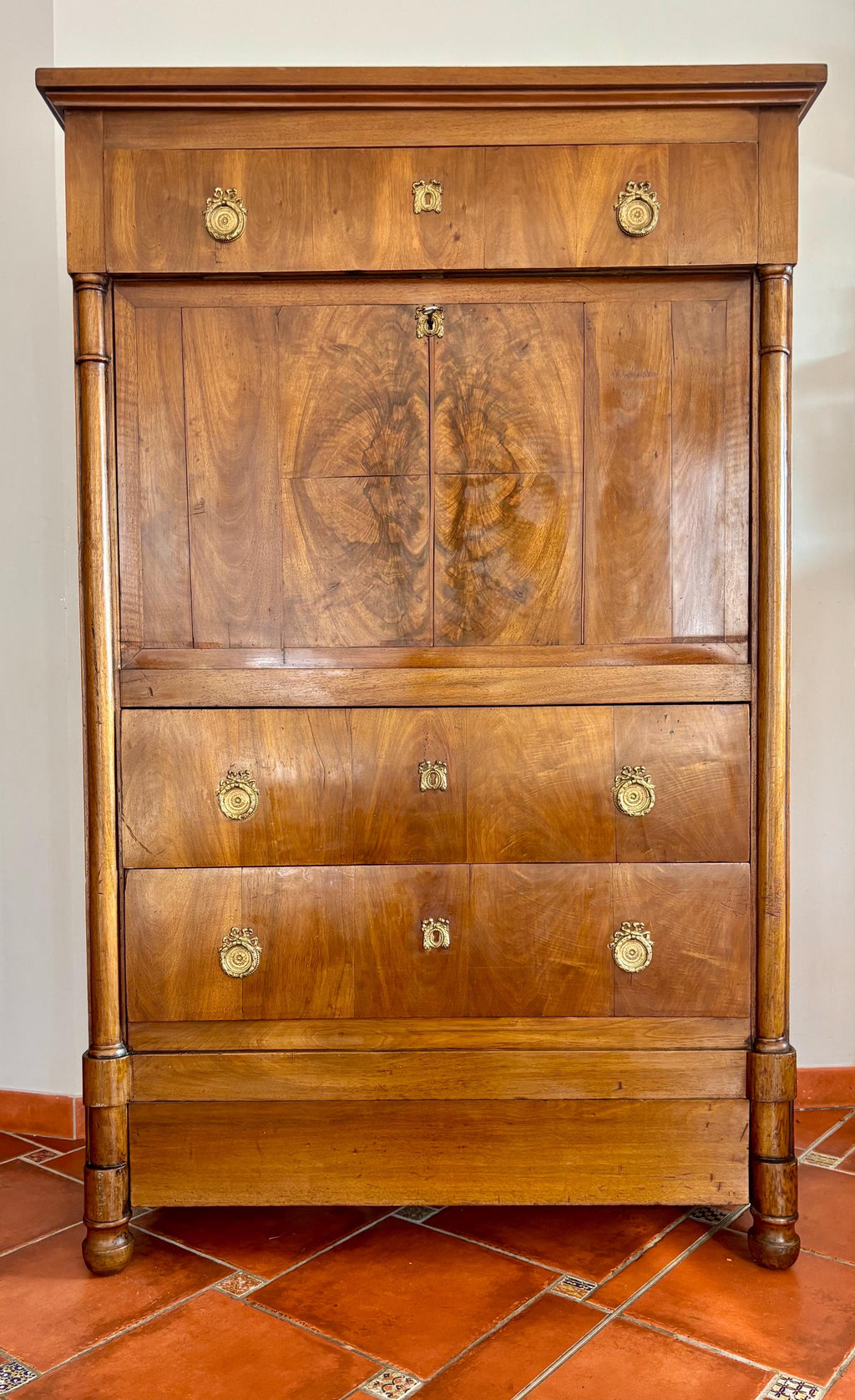 Napoléon - Antique French Empire Secretary Desk - Walnut - 19th Century