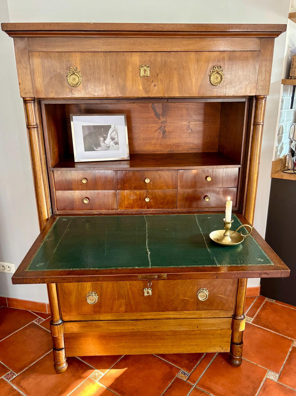 Napoléon - Antique French Empire Secretary Desk - Walnut - 19th Century